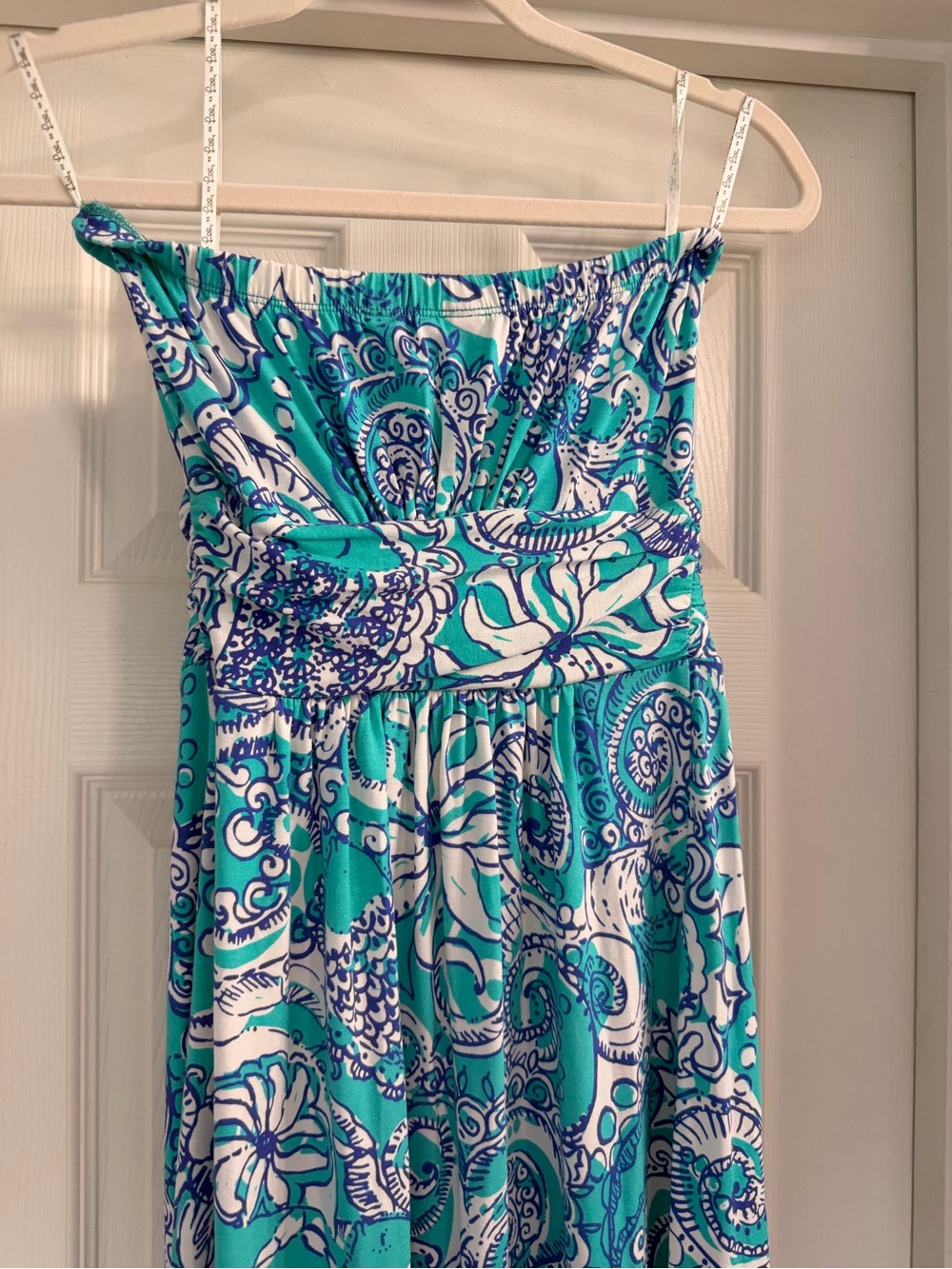 NWT Lilly Pulitzer Holbrook Strapless Maxi Dress in
"Montauk Seafoam Green" - Picture 13 of 13